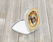 Load image into Gallery viewer, Havanese and Flowers Compact Mirror – Stylish Purse Mirror with Artistic Covers
