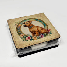 Load image into Gallery viewer, Irish Terrier and Flowers PU Leather Note Paper Holder