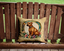 Load image into Gallery viewer, Irish Terrier and Flowers Throw Pillow - 14x14 Decorative Pillow – Art for Your Home &amp; Patio
