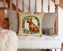 Load image into Gallery viewer, Irish Terrier and Flowers Throw Pillow - 14x14 Decorative Pillow – Art for Your Home &amp; Patio