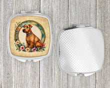 Load image into Gallery viewer, Irish Terrier and Flowers Compact Mirror – Stylish Purse Mirror with Artistic Covers