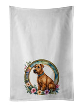 Load image into Gallery viewer, Irish Terrier and Flowers Kitchen Towel Set of 2