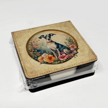 Load image into Gallery viewer, Italian Greyhound and Flowers PU Leather Note Paper Holder