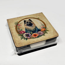 Load image into Gallery viewer, Keeshond and Flowers PU Leather Note Paper Holder