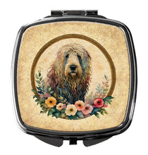 Load image into Gallery viewer, Komondor and Flowers Compact Mirror – Stylish Purse Mirror with Artistic Covers