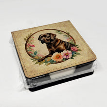 Load image into Gallery viewer, Chocolate Labrador Retriever and Flowers PU Leather Note Paper Holder