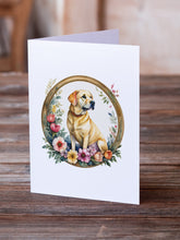 Load image into Gallery viewer, Yellow Labrador Retriever and Flowers Greeting Cards -  Blank Note Cards – 8-Pack of Artist-Designed Cards with Envelopes