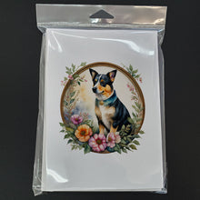 Load image into Gallery viewer, Lancashire Heeler and Flowers Greeting Cards -  Blank Note Cards – 8-Pack of Artist-Designed Cards with Envelopes