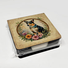 Load image into Gallery viewer, Lancashire Heeler and Flowers PU Leather Note Paper Holder