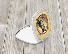 Load image into Gallery viewer, Lancashire Heeler and Flowers Compact Mirror – Stylish Purse Mirror with Artistic Covers
