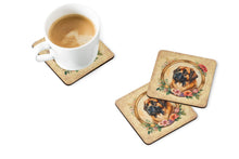 Load image into Gallery viewer, Leonberger and Flowers Coasters - Set of 4 Lightweight Foam, Absorbent Drink Coasters