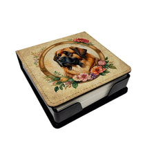 Load image into Gallery viewer, Leonberger and Flowers PU Leather Note Paper Holder