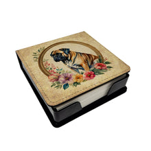 Load image into Gallery viewer, Mastiff and Flowers PU Leather Note Paper Holder