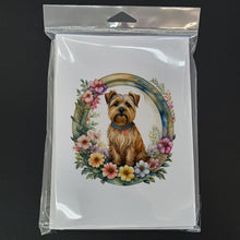 Load image into Gallery viewer, Norfolk Terrier and Flowers Greeting Cards -  Blank Note Cards – 8-Pack of Artist-Designed Cards with Envelopes