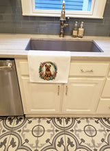 Load image into Gallery viewer, Norfolk Terrier and Flowers Kitchen Towel Set of 2