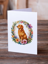 Load image into Gallery viewer, Nova Scotia Duck Tolling Retriever and Flowers Greeting Cards -  Blank Note Cards – 8-Pack of Artist-Designed Cards with Envelopes
