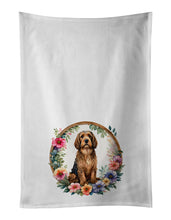 Load image into Gallery viewer, Otterhound and Flowers Kitchen Towel Set of 2