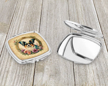 Load image into Gallery viewer, Papillon and Flowers Compact Mirror – Stylish Purse Mirror with Artistic Covers