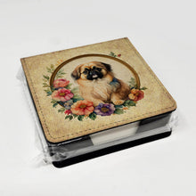 Load image into Gallery viewer, Pekingese and Flowers PU Leather Note Paper Holder