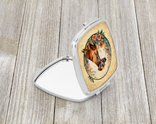 Load image into Gallery viewer, Rhodesian Ridgeback and Flowers Compact Mirror – Stylish Purse Mirror with Artistic Covers