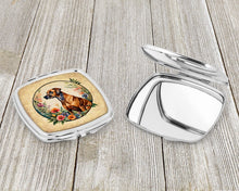 Load image into Gallery viewer, Rhodesian Ridgeback and Flowers Compact Mirror – Stylish Purse Mirror with Artistic Covers
