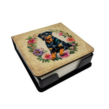 Load image into Gallery viewer, Rottweiler and Flowers PU Leather Note Paper Holder