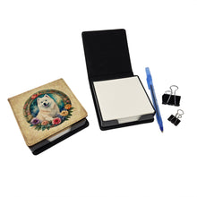Load image into Gallery viewer, Samoyed and Flowers PU Leather Note Paper Holder
