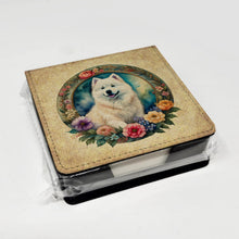 Load image into Gallery viewer, Samoyed and Flowers PU Leather Note Paper Holder