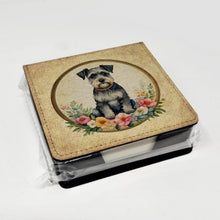 Load image into Gallery viewer, Schnauzer and Flowers PU Leather Note Paper Holder