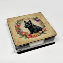 Load image into Gallery viewer, Scottish Terrier and Flowers PU Leather Note Paper Holder