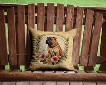 Load image into Gallery viewer, Shar Pei and Flowers Throw Pillow - 14x14 Decorative Pillow – Art for Your Home &amp; Patio