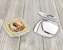 Load image into Gallery viewer, Shar Pei and Flowers Compact Mirror – Stylish Purse Mirror with Artistic Covers
