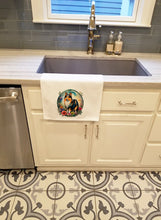 Load image into Gallery viewer, Sheltie and Flowers Kitchen Towel Set of 2
