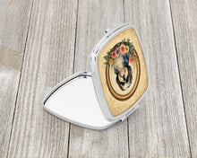 Load image into Gallery viewer, Shih Tzu and Flowers Compact Mirror – Stylish Purse Mirror with Artistic Covers