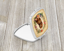 Load image into Gallery viewer, Sussex Spaniel and Flowers Compact Mirror – Stylish Purse Mirror with Artistic Covers