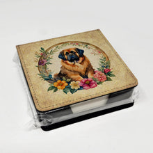 Load image into Gallery viewer, Tibetan Mastiff and Flowers PU Leather Note Paper Holder