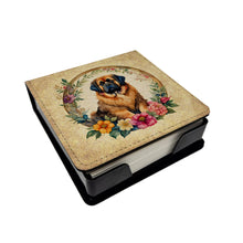 Load image into Gallery viewer, Tibetan Mastiff and Flowers PU Leather Note Paper Holder
