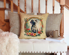 Load image into Gallery viewer, Weimaraner and Flowers Throw Pillow - 14x14 Decorative Pillow – Art for Your Home &amp; Patio