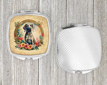 Load image into Gallery viewer, Weimaraner and Flowers Compact Mirror – Stylish Purse Mirror with Artistic Covers