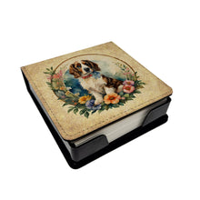 Load image into Gallery viewer, Welsh Springer Spaniel and Flowers PU Leather Note Paper Holder