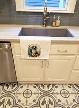 Load image into Gallery viewer, Welsh Springer Spaniel and Flowers Kitchen Towel Set of 2
