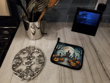 Load image into Gallery viewer, Graveyard Spooky Halloween Pot Holders - Set of 2 Decorative Kitchen Helpers | Made in the USA