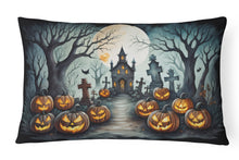 Load image into Gallery viewer, Graveyard Spooky Halloween Fabric Decorative Pillow