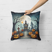 Load image into Gallery viewer, Graveyard Spooky Halloween Fabric Decorative Pillow