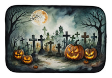 Load image into Gallery viewer, Graveyard Spooky Halloween Dish Drying Mat