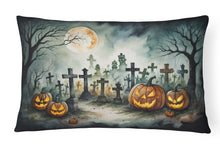 Load image into Gallery viewer, Graveyard Spooky Halloween Fabric Decorative Pillow
