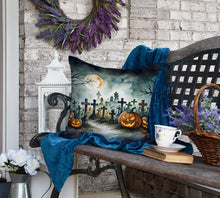 Load image into Gallery viewer, Graveyard Spooky Halloween Fabric Decorative Pillow