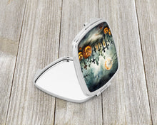 Load image into Gallery viewer, Graveyard Spooky Halloween Compact Mirror – Stylish Purse Mirror with Artistic Covers