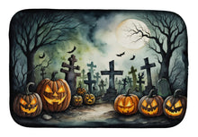 Load image into Gallery viewer, Graveyard Spooky Halloween Dish Drying Mat