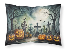 Load image into Gallery viewer, Graveyard Spooky Halloween Fabric Standard Pillowcase – Artistic Decorative Front, White Back